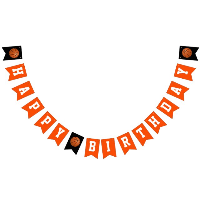 Bannière À Fanions Fête d'anniversaire de basket-ball (Tout)