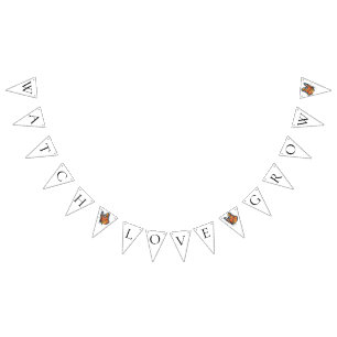 Bannière À Fanions Fête de mariage élégante Papillon