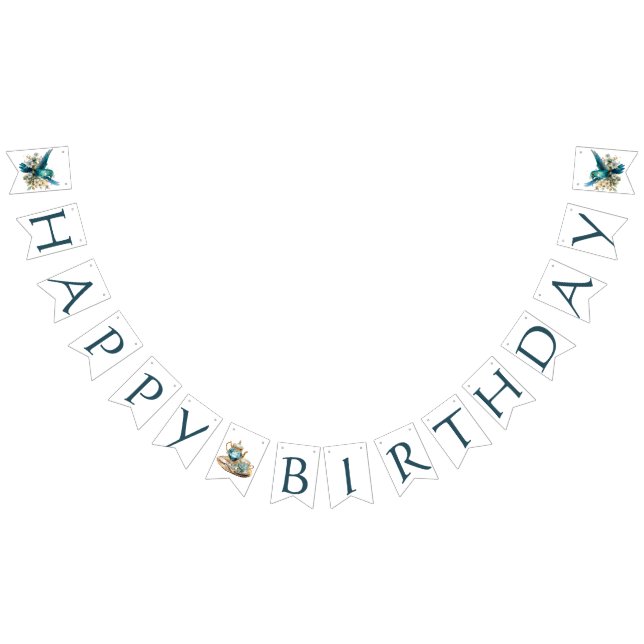 Bannière À Fanions Fête du thé colibri Anniversaire (Tout)