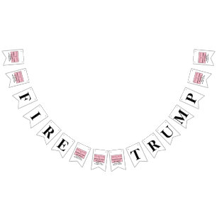Bannière À Fanions Feu Trump Maison Blanche Pink Slip Ides de Trump