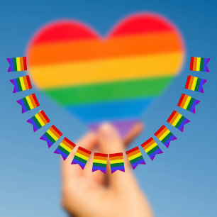 Bannière À Fanions Fierté Rejet arc-en-ciel