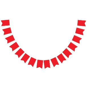 Bannière À Fanions Fond rouge classique audacieux – Conception de mar