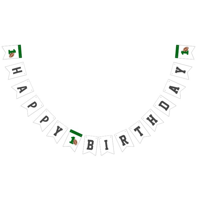 Bannière À Fanions Football 1er anniversaire fête Joyeux anniversaire (Tout)