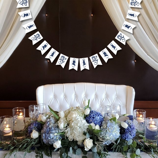 Bannière À Fanions Gay Grooms Regency Roses bleus (Créateur téléchargé)