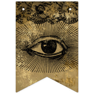 Bannière À Fanions Gothique vintage   Indicateurs de Bunting   Parche