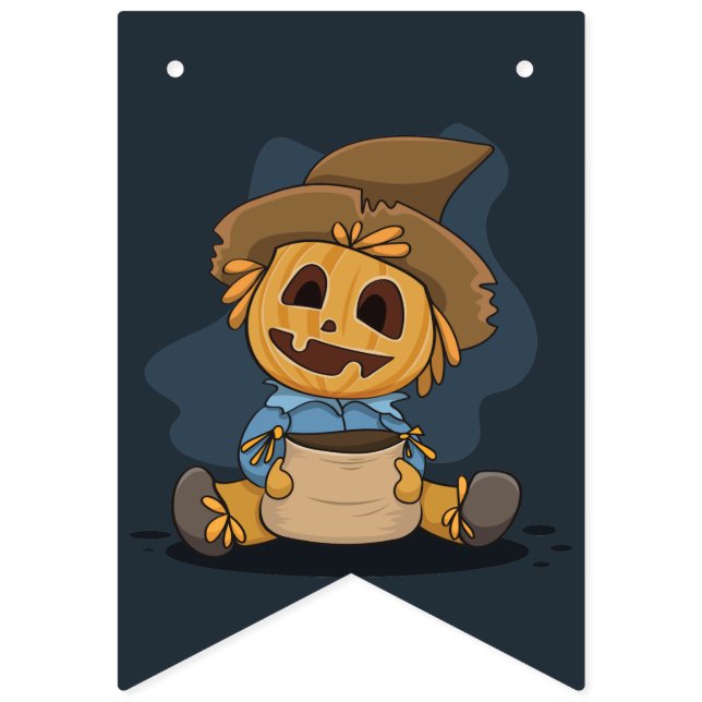 Bannière À Fanions Halloween Cute Jack O' Lantern (Premier drapeau)