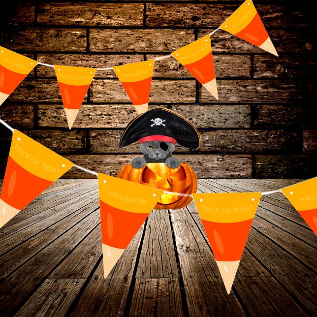 Bannière À Fanions Halloween Trick ou traiter Corne de bonbons (Créateur téléchargé)