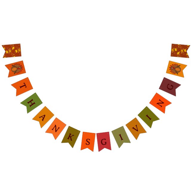 Bannière À Fanions HAPPY THANKSGIVING bunting banner (Tout)