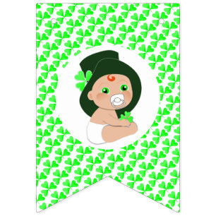 Bannière À Fanions Irish Baby Leprechaun Lucky Shamrock Baby shower