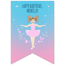 Jolie Ballerina Fille fête d'anniversaire