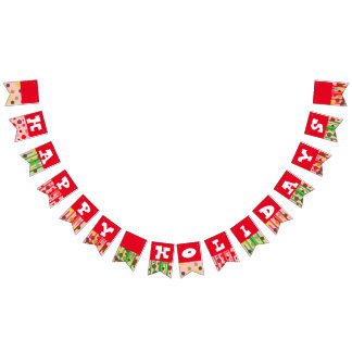 Bannière À Fanions Joyeuses vacances Bunting Flags