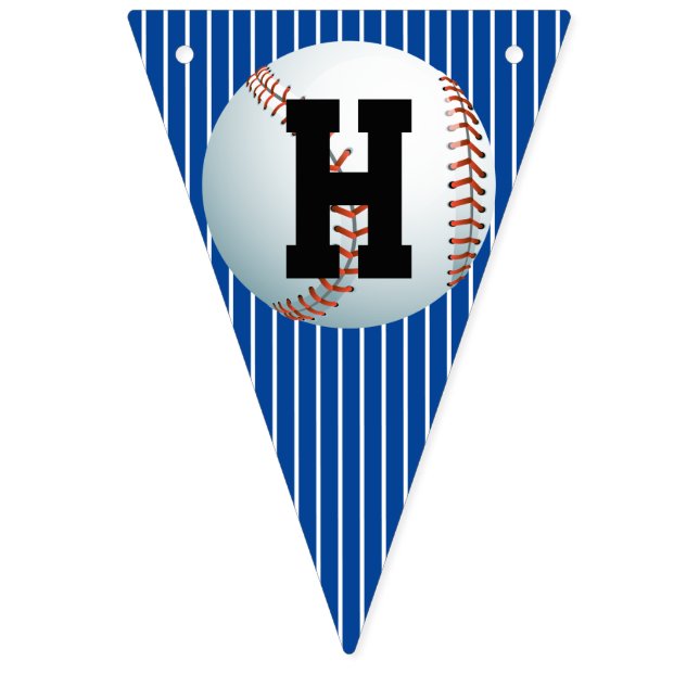 Bannière À Fanions Joyeux anniversaire du baseball (Deuxième drapeau)