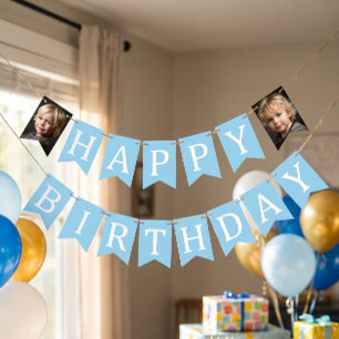 Bannière À Fanions Joyeux Anniversaire Photo Enfants Anniversaire Ble