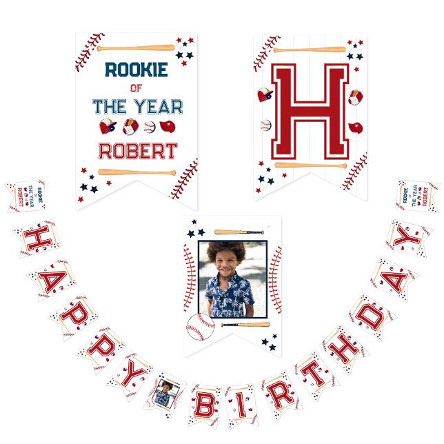 Bannière À Fanions Joyeux basetball d'anniversaire (Créateur téléchargé)