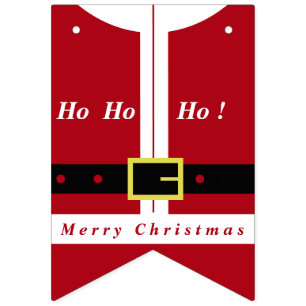 Bannière À Fanions Joyeux Noël - Père Noël - Cadeaux Pour Tous