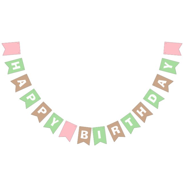 Bannière À Fanions Jungle sauvage de Safari | Bonne fille d'anniversa (Tout)