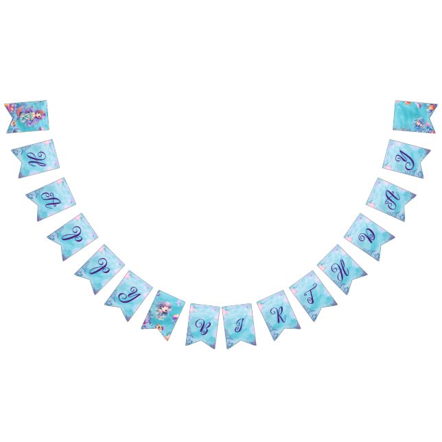 Bannière À Fanions Kawaii Mermaid (Tout)