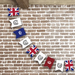 Bannière À Fanions King Charles III, Crown et British Union Jack