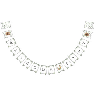 Bannière À Fanions Labrador Retriever Greenery Baby shower Chiot