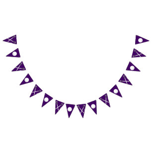 Bannière À Fanions Lacrosse Team Purple