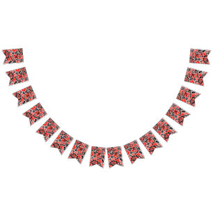 Bannière À Fanions L'art populaire ukrainien motif floral abstact 