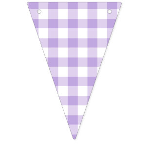 Bannière À Fanions Lavande douce En vichy classique