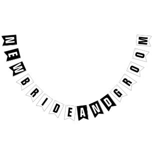 BANNIÈRE À FANIONS LE NOUVEAU DÉCOR DE MARIAGE DE JEUNES MARIÉS