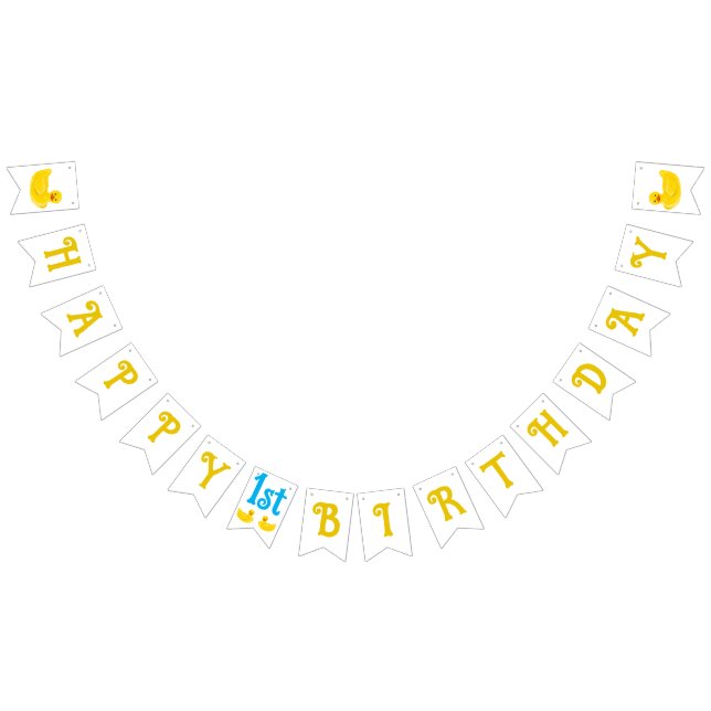 Bannière À Fanions Lucky One Happy First Birthday (Tout)