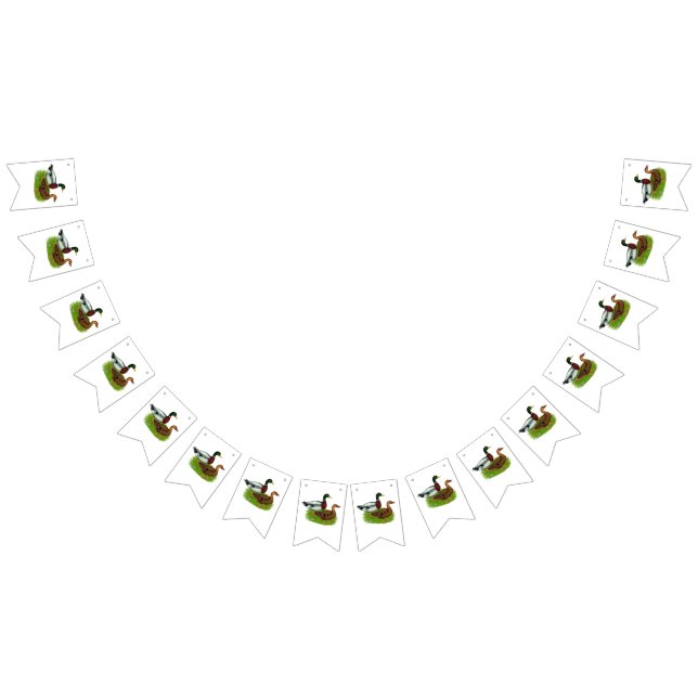 Bannière À Fanions Mallard Drake et Duck (Tout)