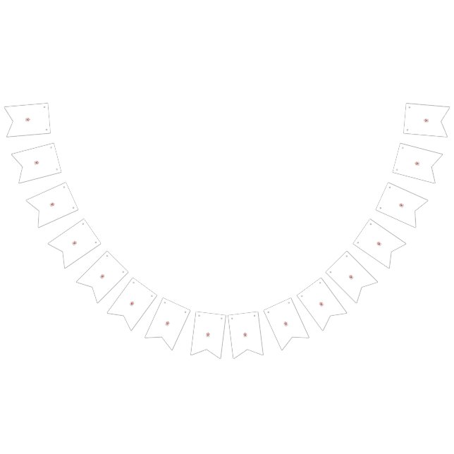 Bannière À Fanions Mandala papillon floral | Design d'art Boho pourpr (Tout)