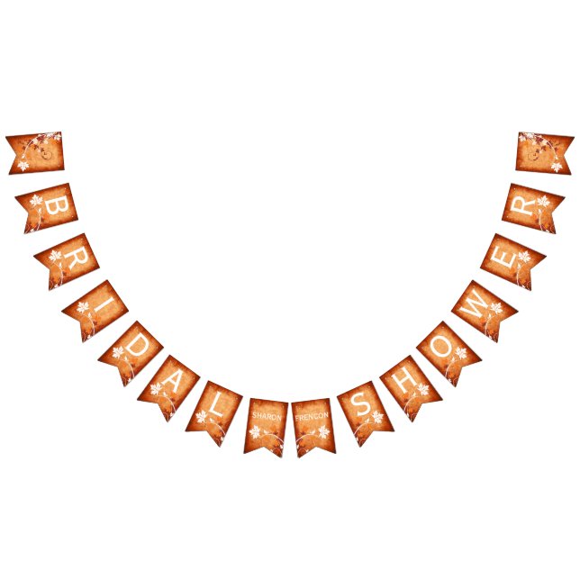 Bannière À Fanions Maple feuille orange automne mariage douche nuptia (Tout)