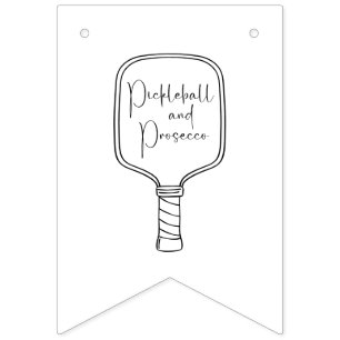 Bannière À Fanions Mariage civil Pickleball & Prosecco Enterrement de