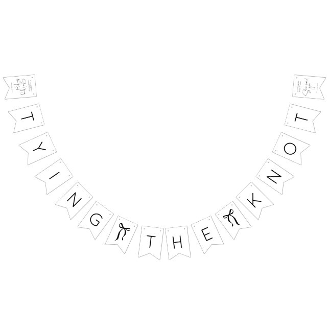 Bannière À Fanions Mariage Thème Écriture Moderne (Tout)