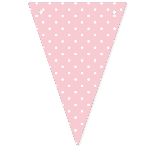Bannière À Fanions Micro Polka Dot White - Pink (Premier drapeau)