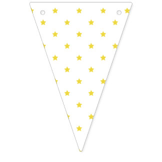 Bannière À Fanions Micro Stars Golden Yellow - White