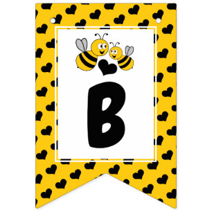 Bannière À Fanions Miel Bee, Baby shower