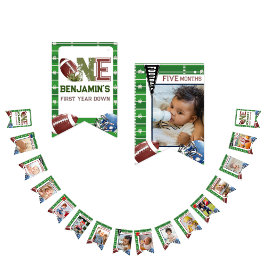 Bannière À Fanions Mignon 1er anniversaire 12 mois Photo Jeu de l'éta