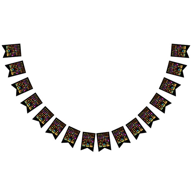 Bannière À Fanions Mikitiez vidéo pixel halloween chauve-souris éffra (Tout)