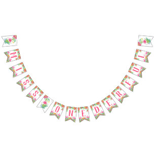 Bannière À Fanions Miss ONEderful First Birthday Banner