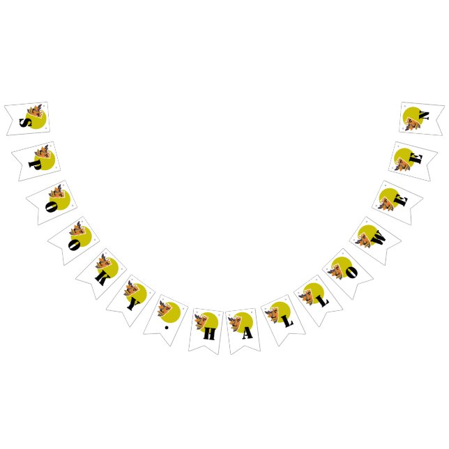 Bannière À Fanions Moon Wolf, Halloween (Tout)