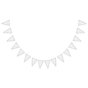Bannière À Fanions Motif géométrique blanc et gris avec verrouillage