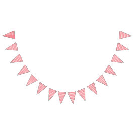 Bannière À Fanions Motif géométrique rouge et rose avec interlo