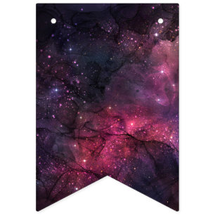 Bannière À Fanions Motif planétaire de galaxie d'espace extérieur d'é