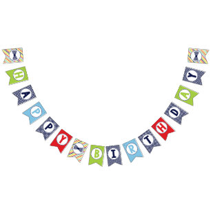 Bannière À Fanions Mr ONEderful Happy Birthday Banner Bunting