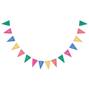 Bannière À Fanions Multicolore brillant