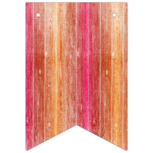 Bannière À Fanions mur en bois coloré