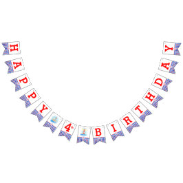 Bannière À Fanions Nautique Joyeux anniversaire enfants âge lapage