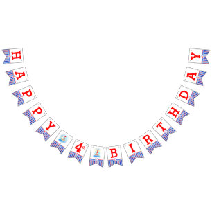 Bannière À Fanions Nautique Joyeux anniversaire enfants âge lapage