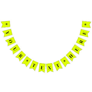 Bannière À Fanions Neon Chartreuse couleur solide Personnalisé