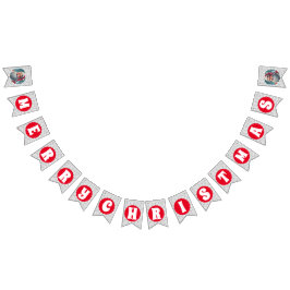 Bannière À Fanions Noël du Père Noël en 3D